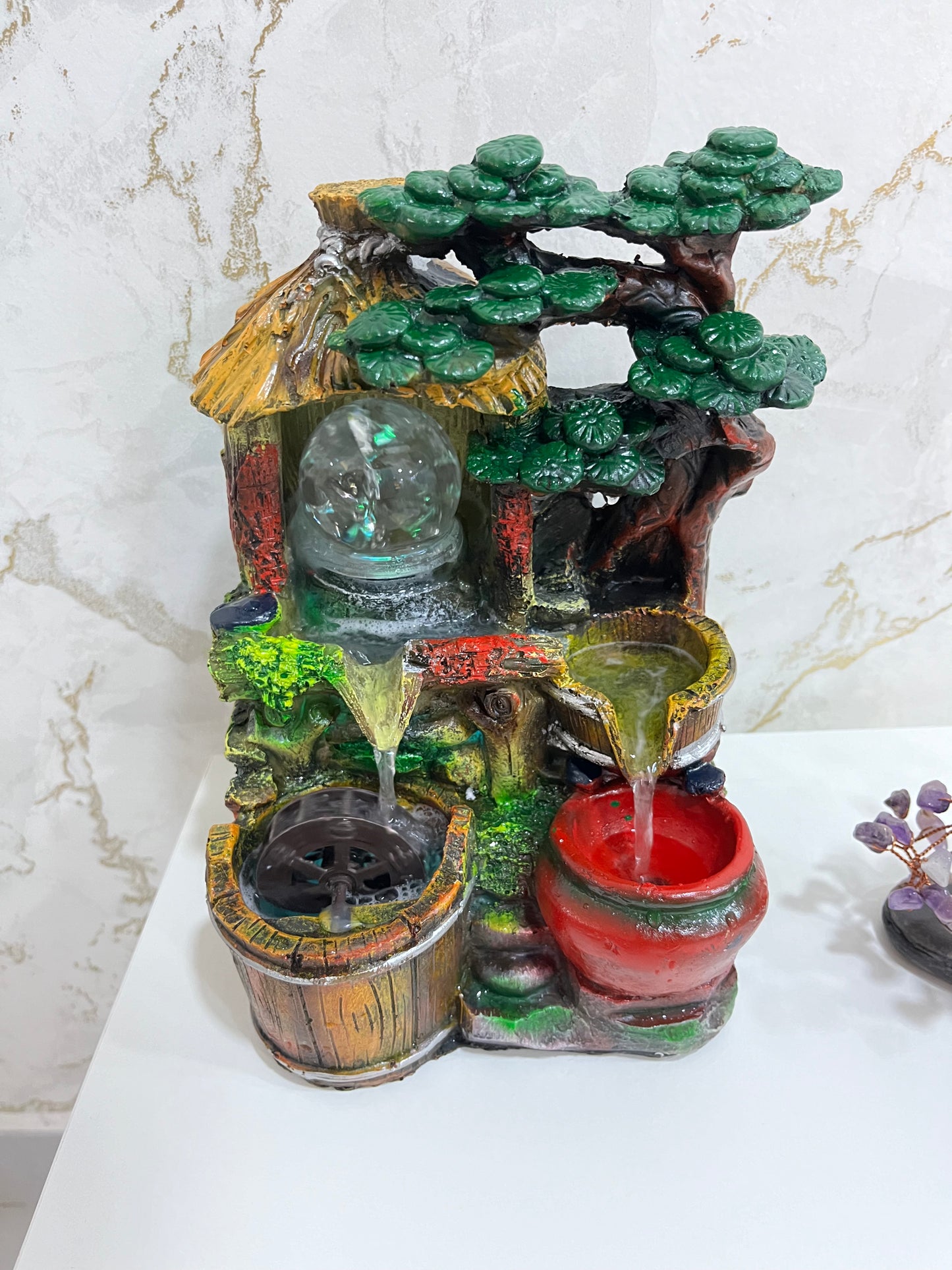 Fuente decorativa agua fluyente