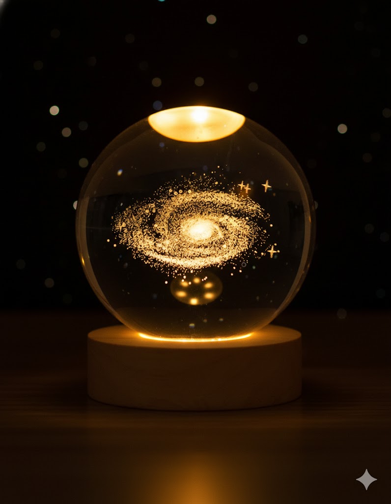 Lámpara Astronómica de Cristal 3D