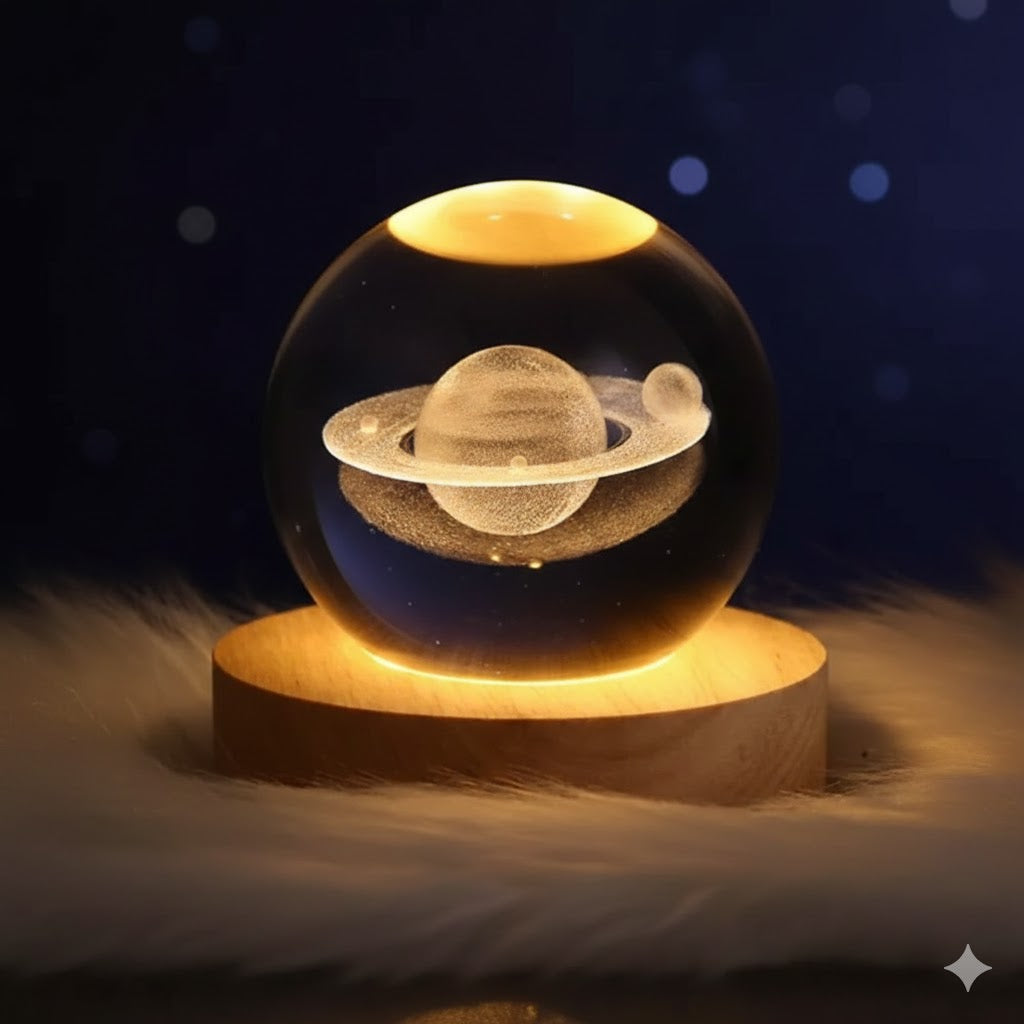 Lámpara Astronómica de Cristal 3D