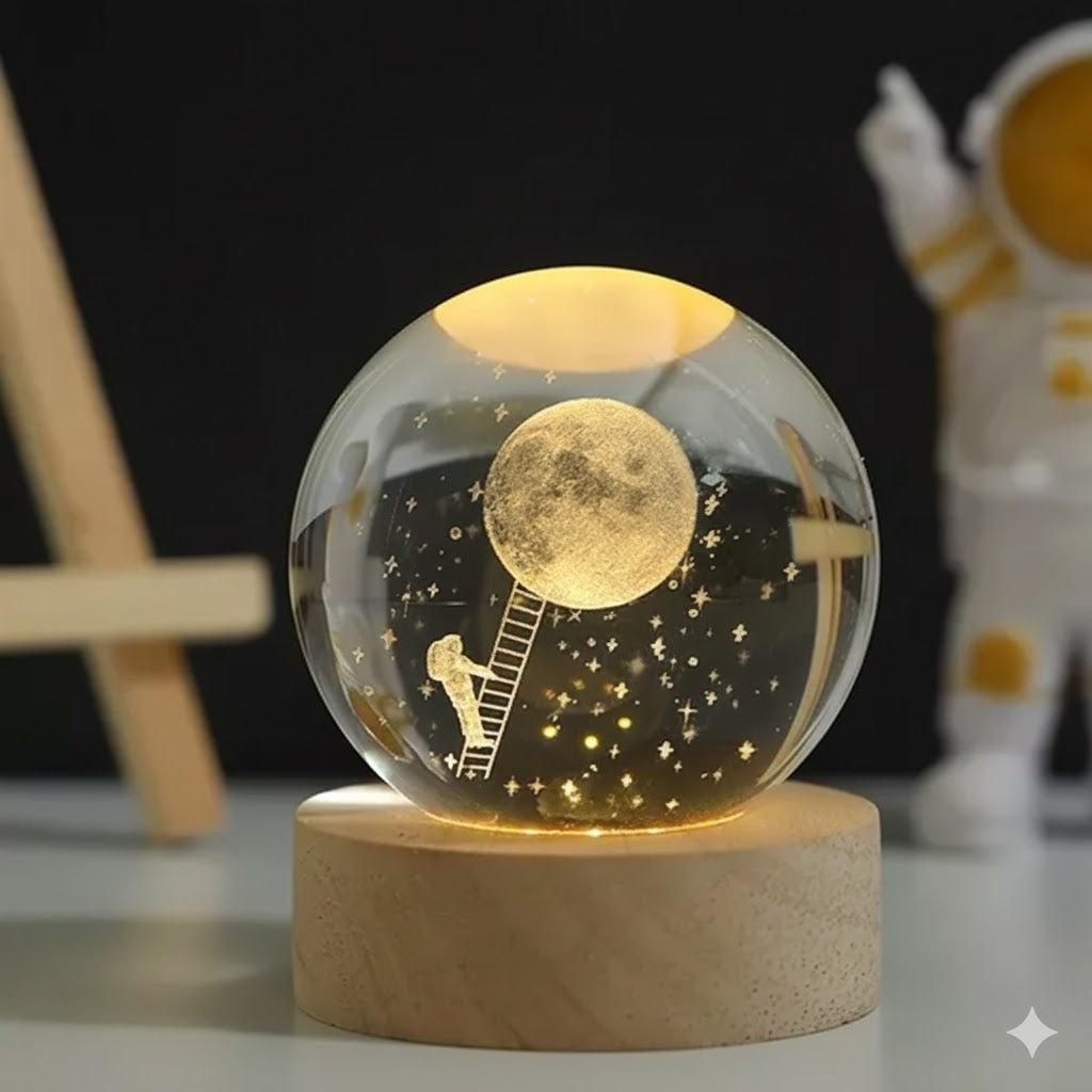 Lámpara Astronómica de Cristal 3D