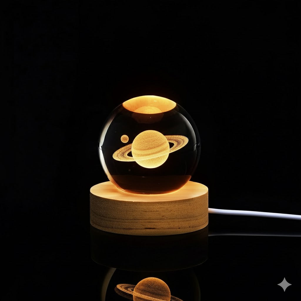Lámpara Astronómica de Cristal 3D
