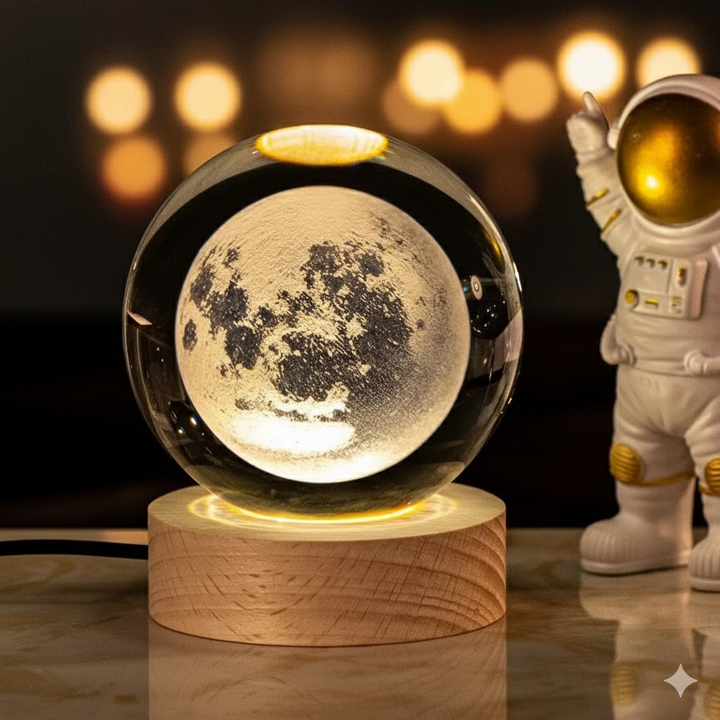 Lámpara Astronómica de Cristal 3D
